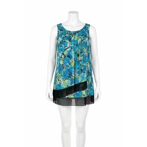 Avenue Abstract Floral Pleated Top - Size 18/20 Grecian vibes